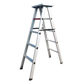 Flat Step Self Supporting Stool Type Folding Ladder