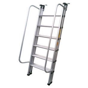 Side Railings Double Section Aluminum Ladder